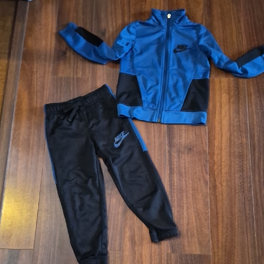 Nike Kids Blue and Black Track Set